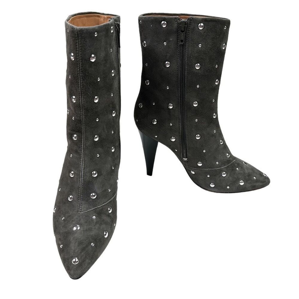 IRO Fernila Studded Suede Ankle Boots - Size 39EU - Picture 3 of 8